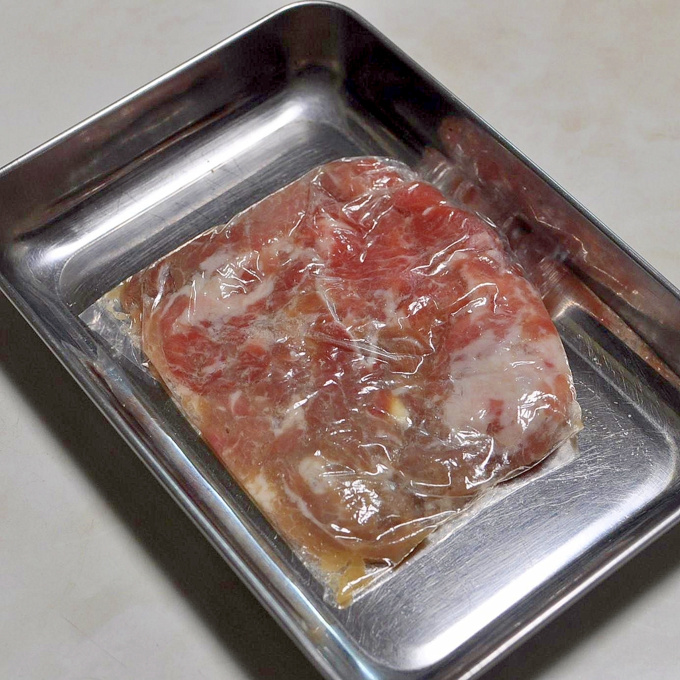 下味冷凍◇豚薄切り肉の塩だれ