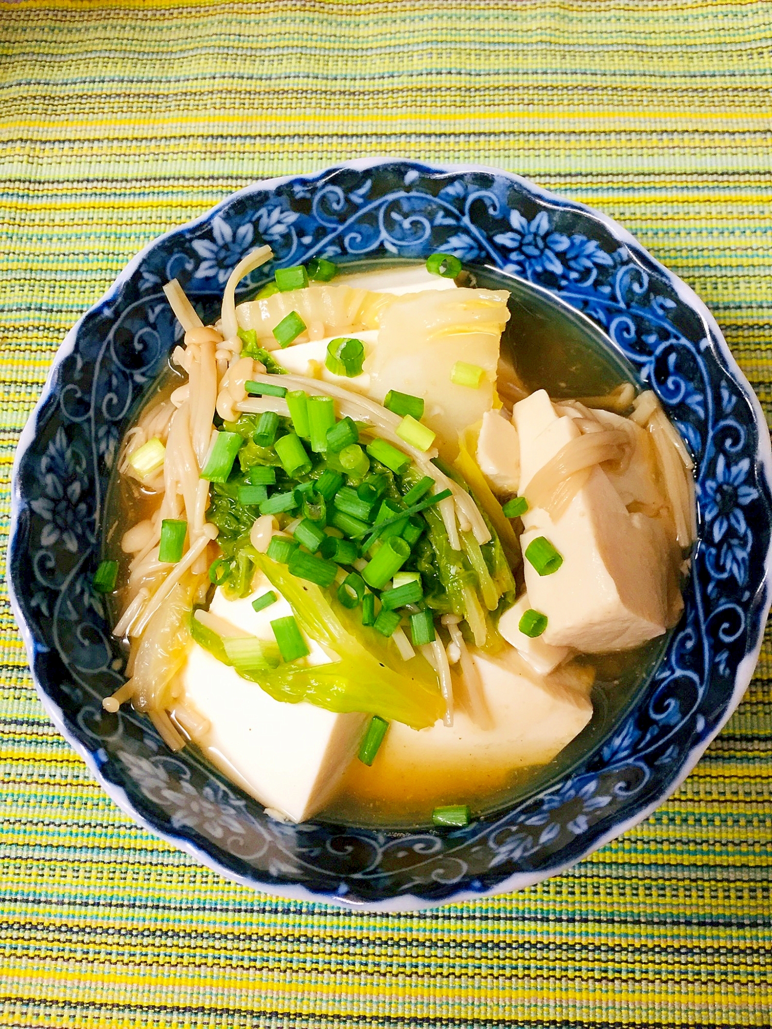 白菜と豆腐のえのきのとろ～り生姜煮