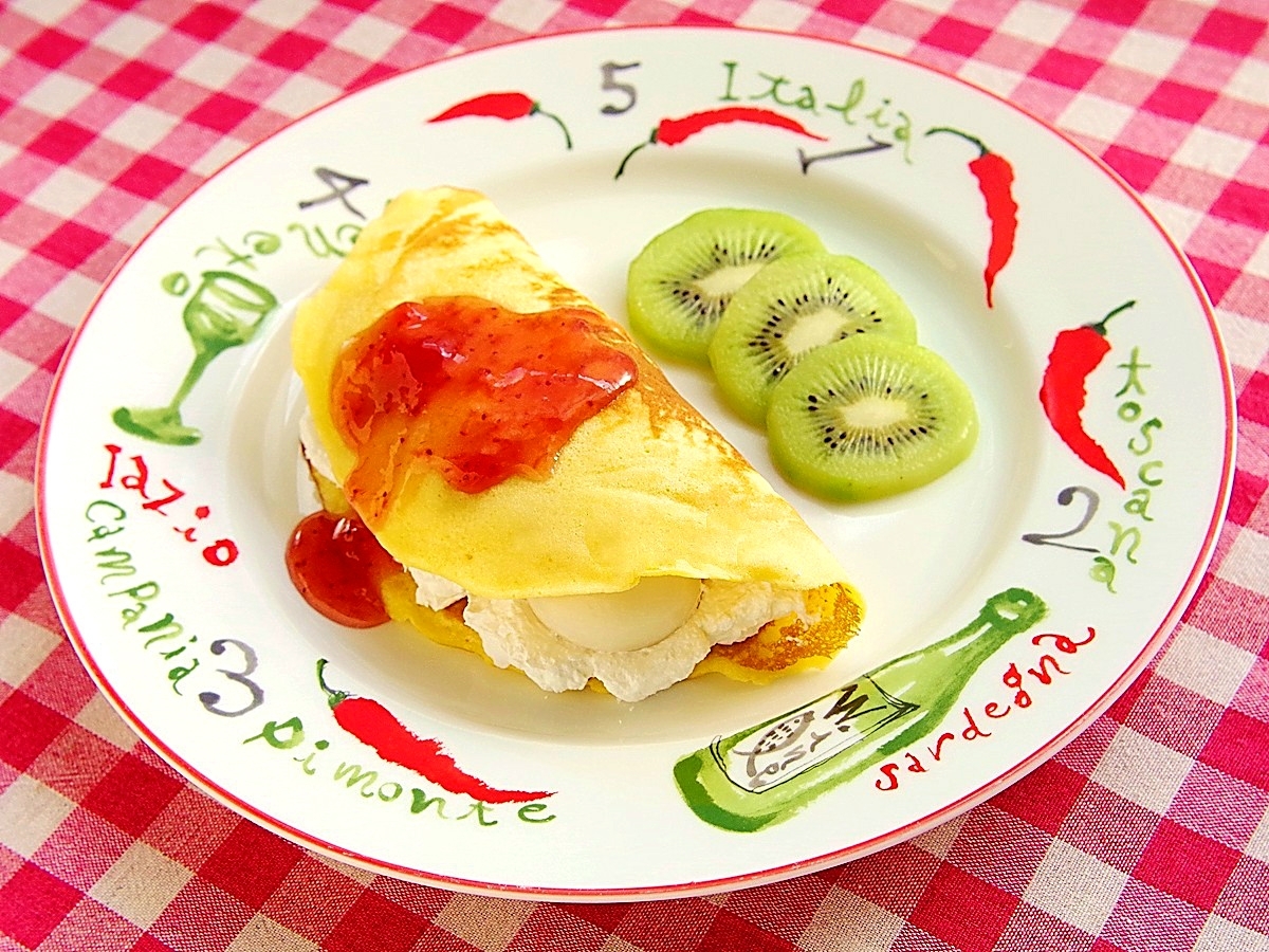 料理に見せたスイーツにみんなびっくり ホットケーキミックスで簡単 オムライス デイリシャス 楽天レシピ