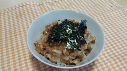 海苔たっぷり！納豆と大根おろしのご飯♡