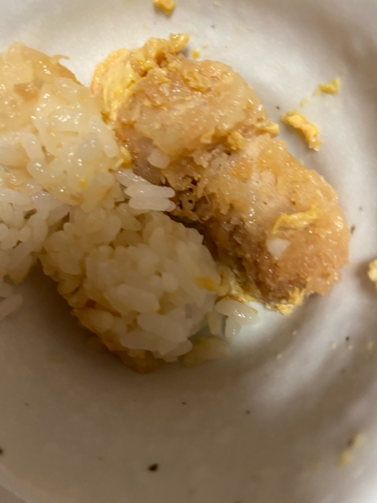 白菜とチキンカツで親子カツ丼