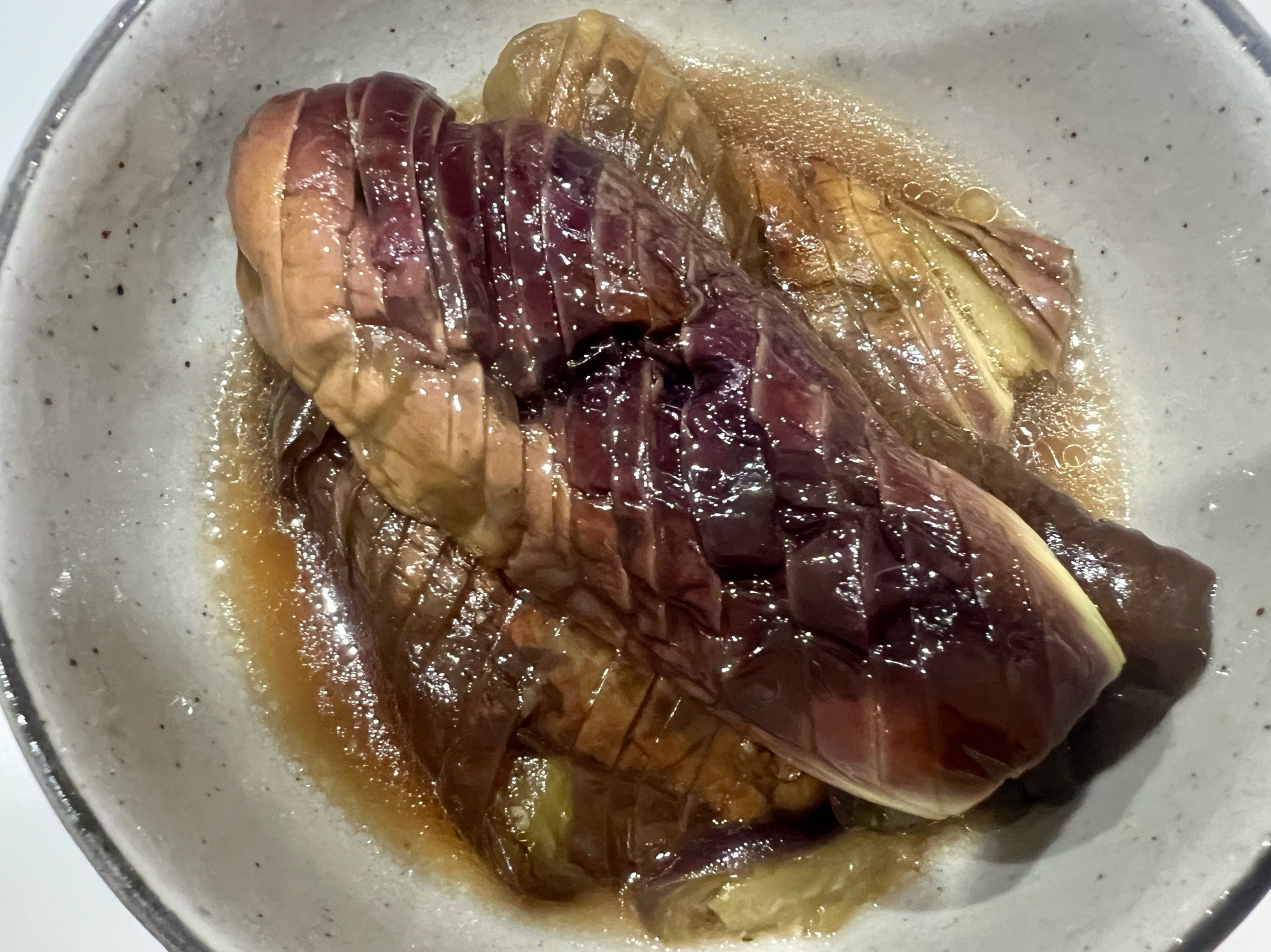 電子レンジで作る茄子の煮浸し