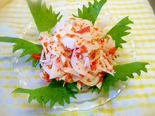 サラダ感覚で 新玉葱と大根のとびっこマヨ和え レシピ 作り方 By アルプスの乙女 楽天レシピ サラダ感覚で 新玉葱と大根のとびっこマヨ和え レシピ 作り方 By アルプスの乙女 楽天レシピ