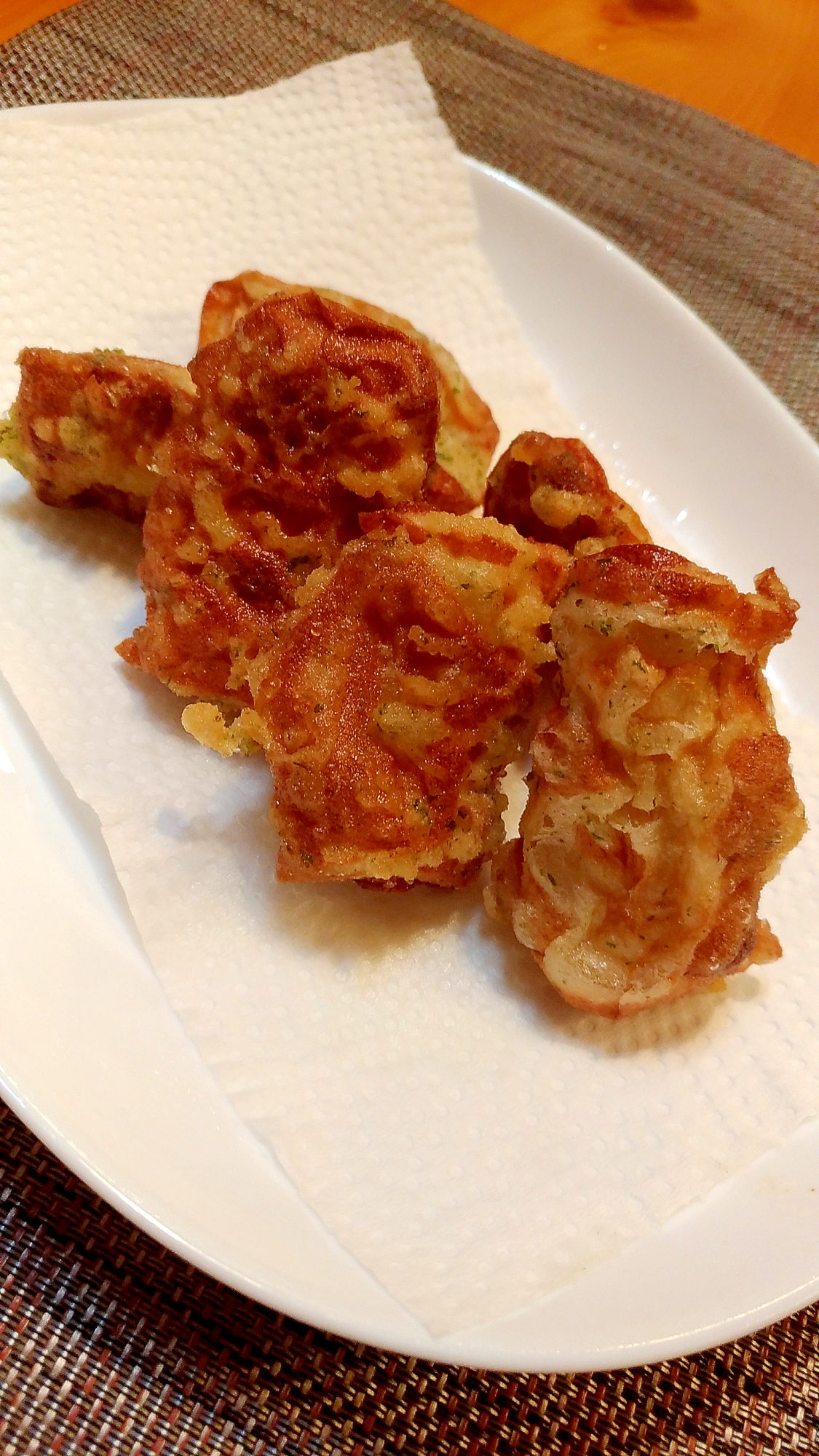 薄力粉でサクサク☆青海苔香るちくわの磯辺揚げ