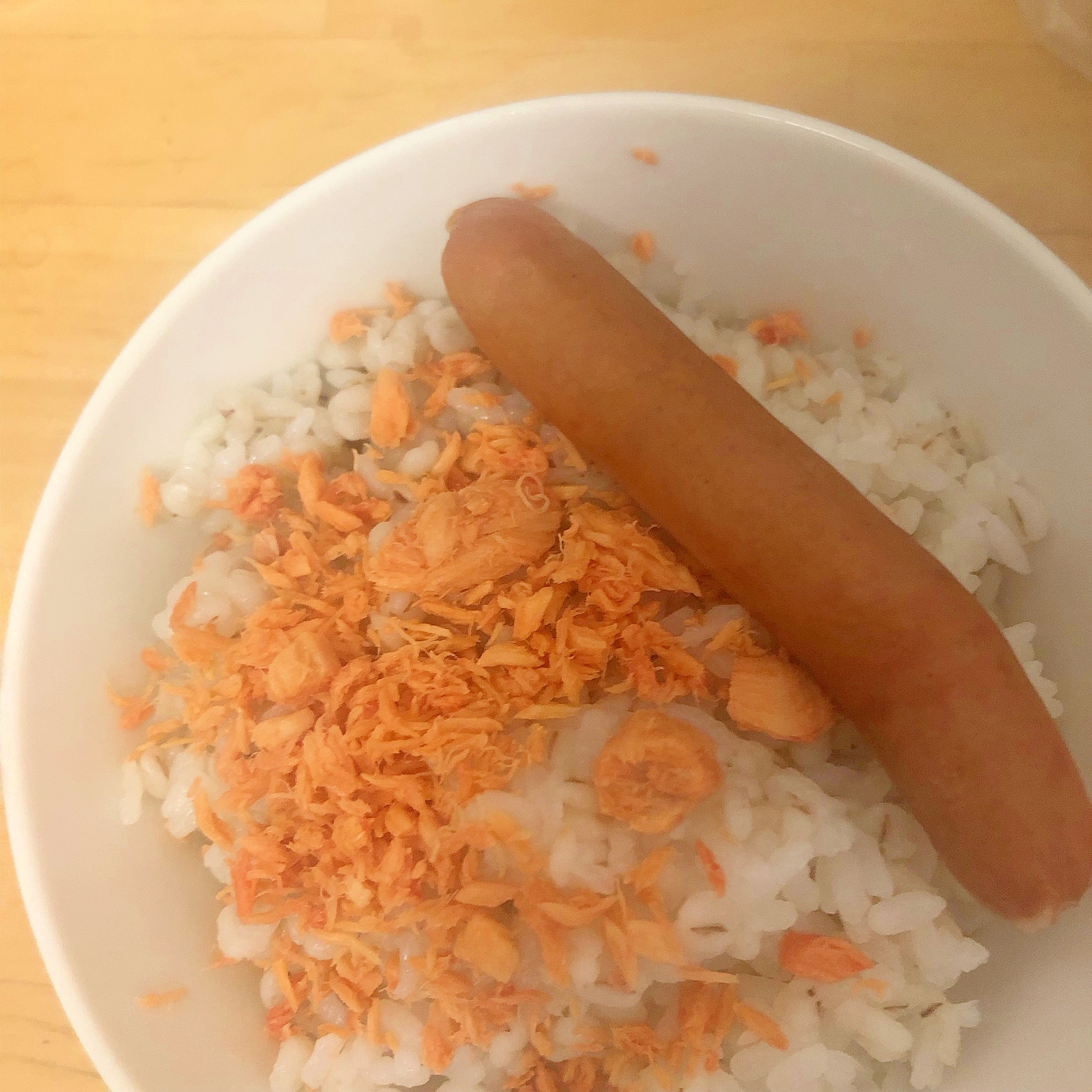 ウインナーと鮭ご飯