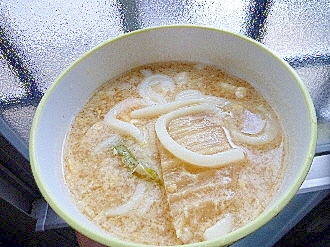 簡単ラーメンスープの卵うどん レシピ 作り方 By Mayumi 1101 楽天レシピ