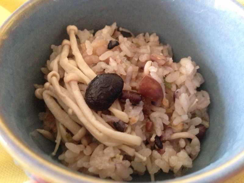 簡単過ぎ☆エノキと雑穀米の炊き込みご飯