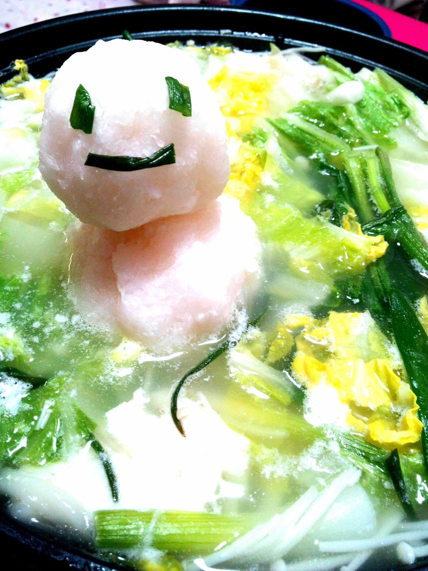 かわいい雪だるま鍋 レシピ 作り方 By あいりさん 楽天レシピ