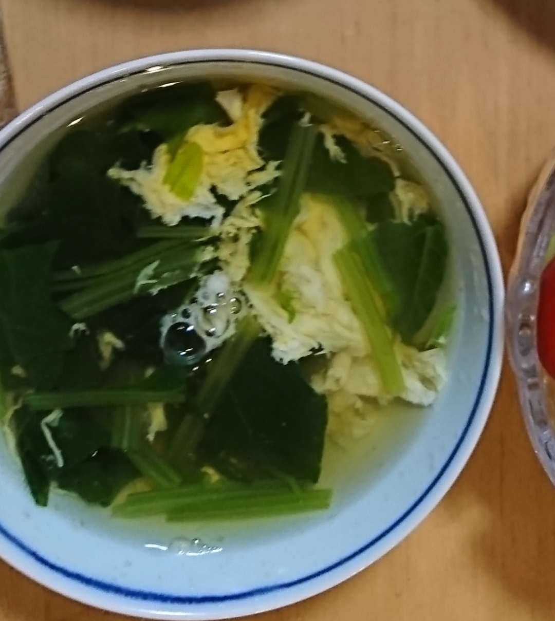 ほうれん草と卵の吸い物