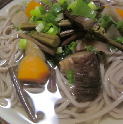 ありあわせ野菜と長ネギ♪けんちんうどん✧˖♡