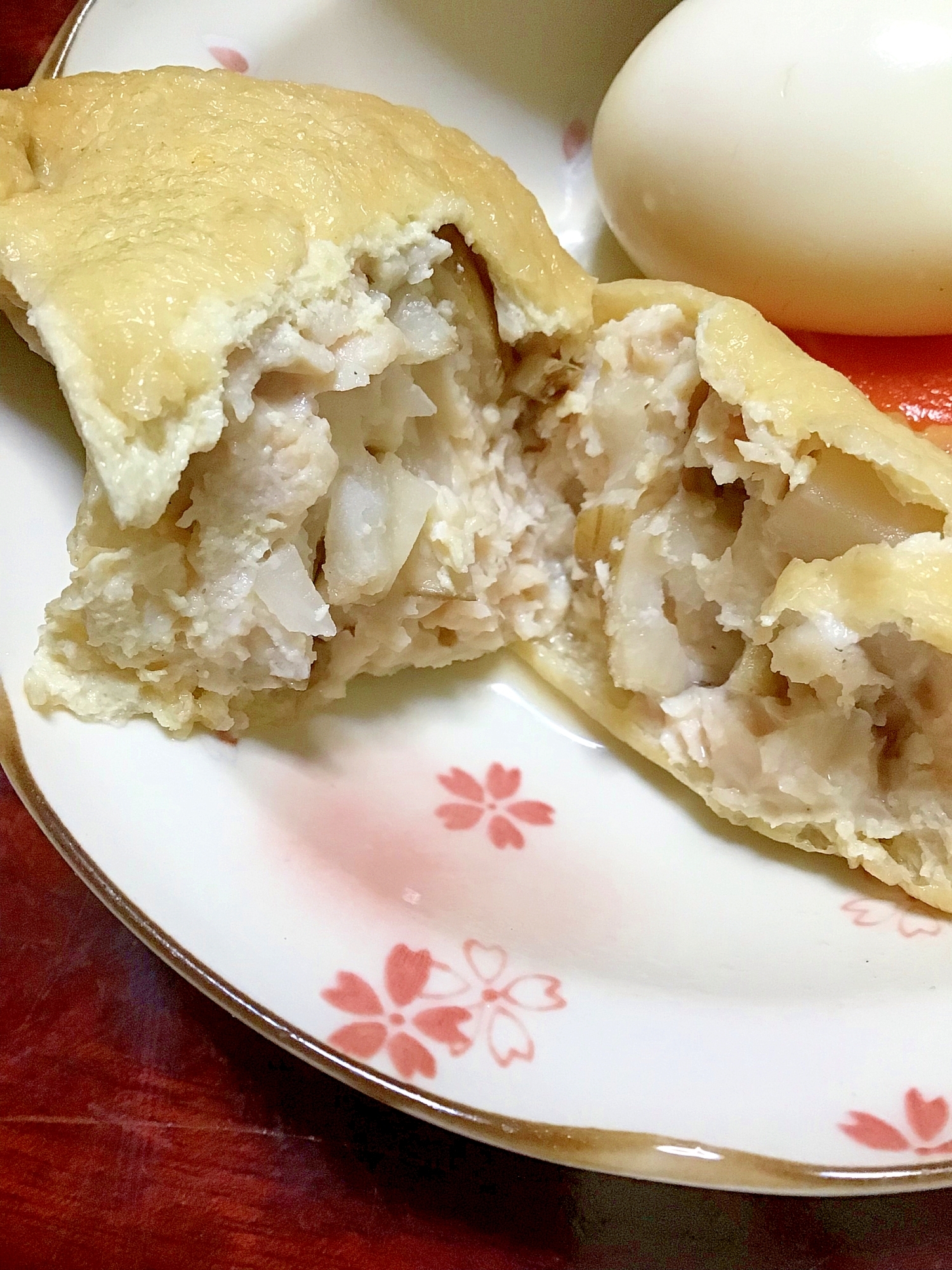 菊芋と鶏ひき肉の巾着煮（おでん種）