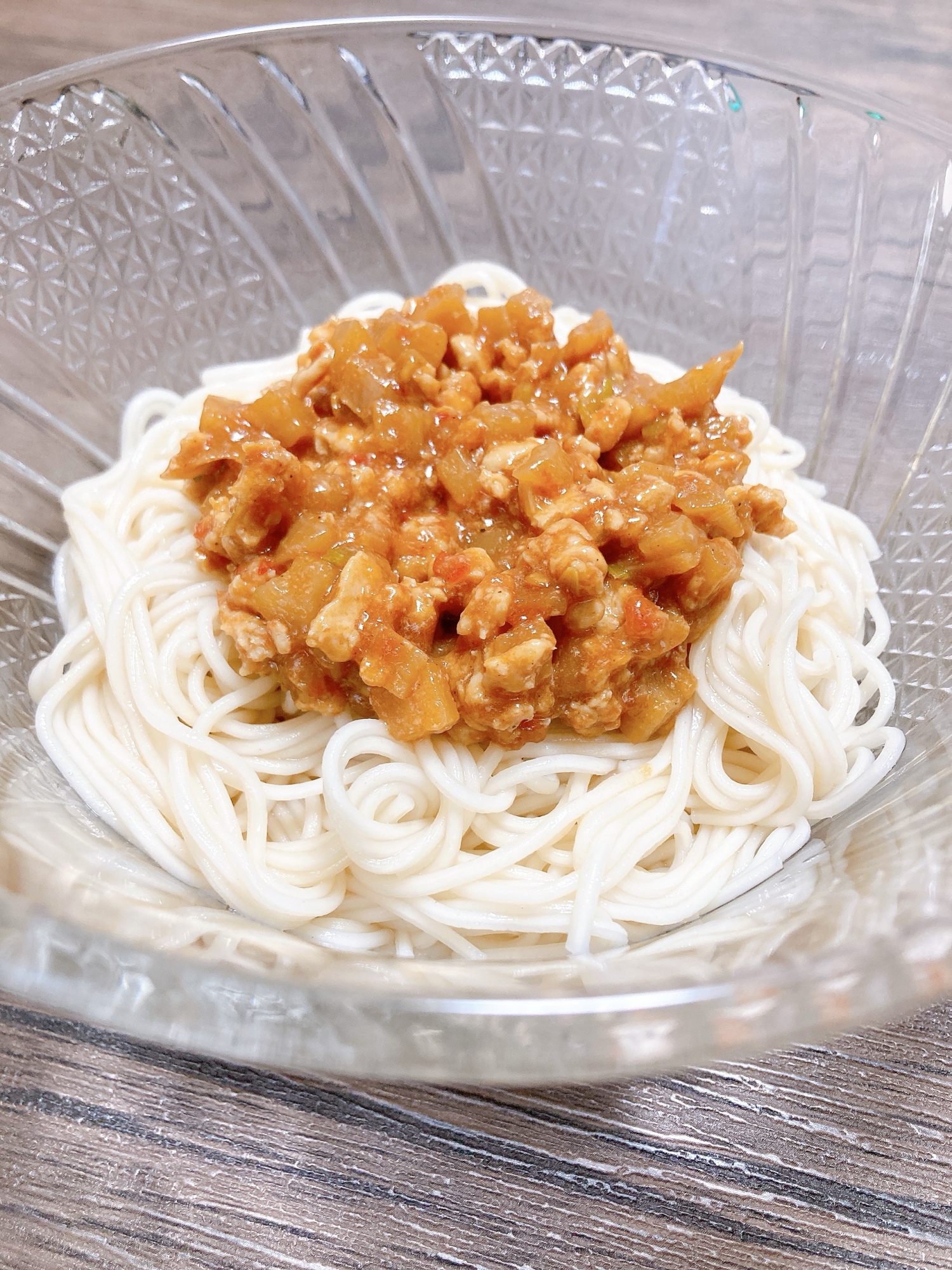 甜麺醤なしでジャージャー素麺♪