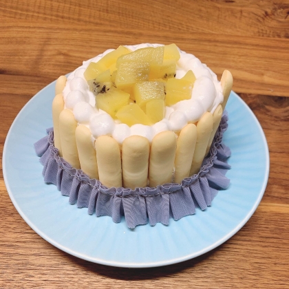 お祝いに カラフルなフルーツヨーグルトケーキ レシピ 作り方 By Mappy 楽天レシピ