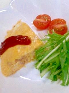 玉ねぎとツナのオムレツ