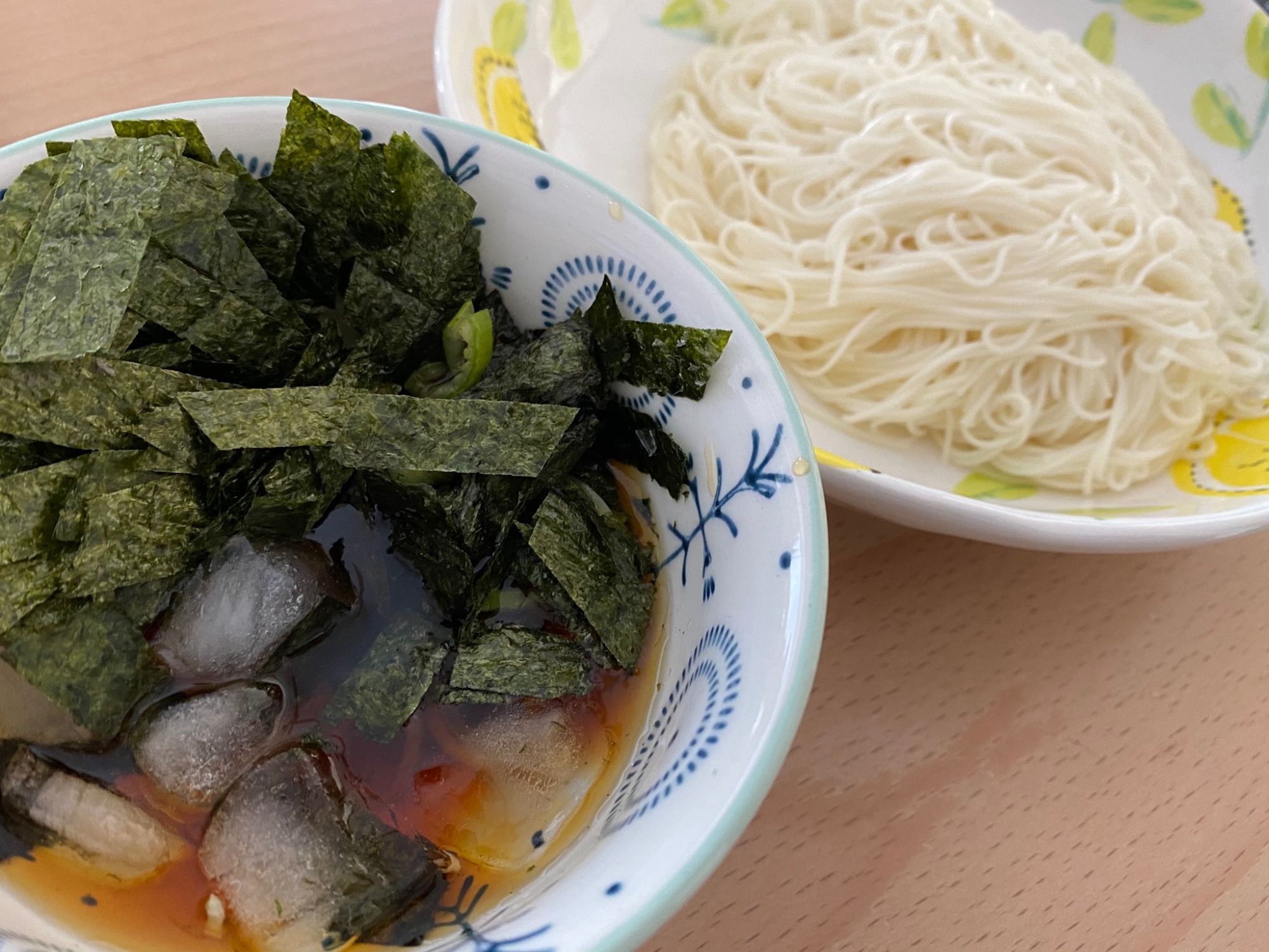 簡単！冷え冷え海苔たっぷり素麺