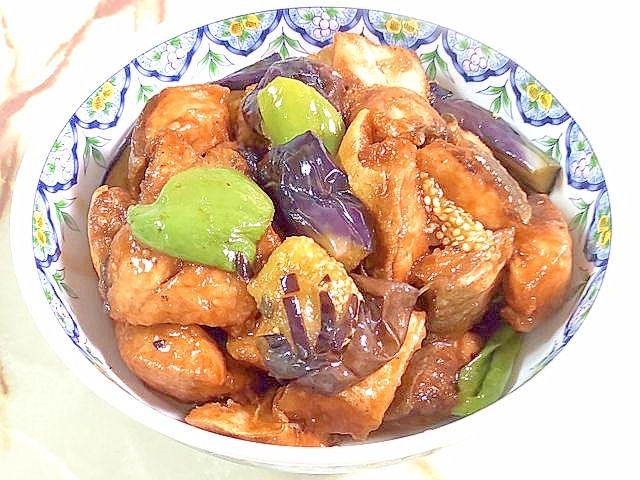 大量消費にも!茄子とピーマンとブリの揚げびたし♪