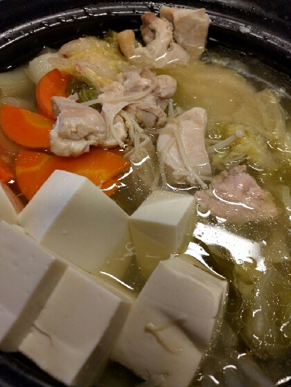 今日は寒いから、水炊きが食べたくて作りました(*´ｪ`*)ありがとうございます。