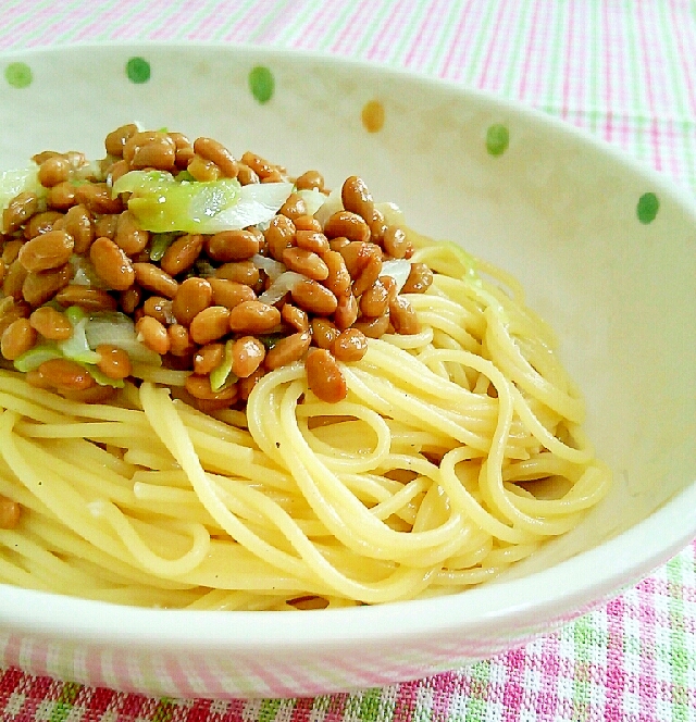 梅昆布茶と納豆のパスタ レシピ 作り方 By あ ち0024 楽天レシピ