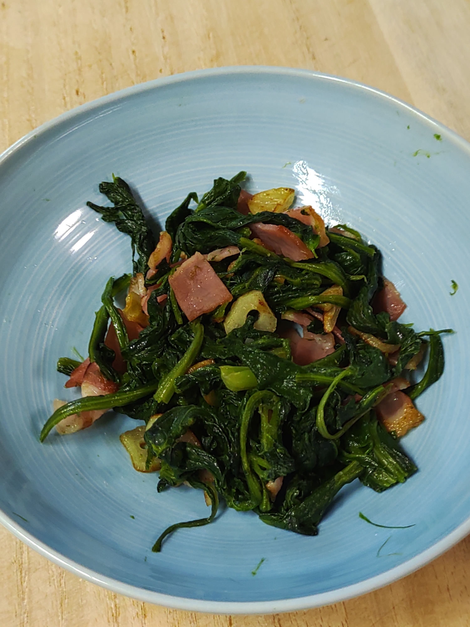 ほうれん草の青菜炒め