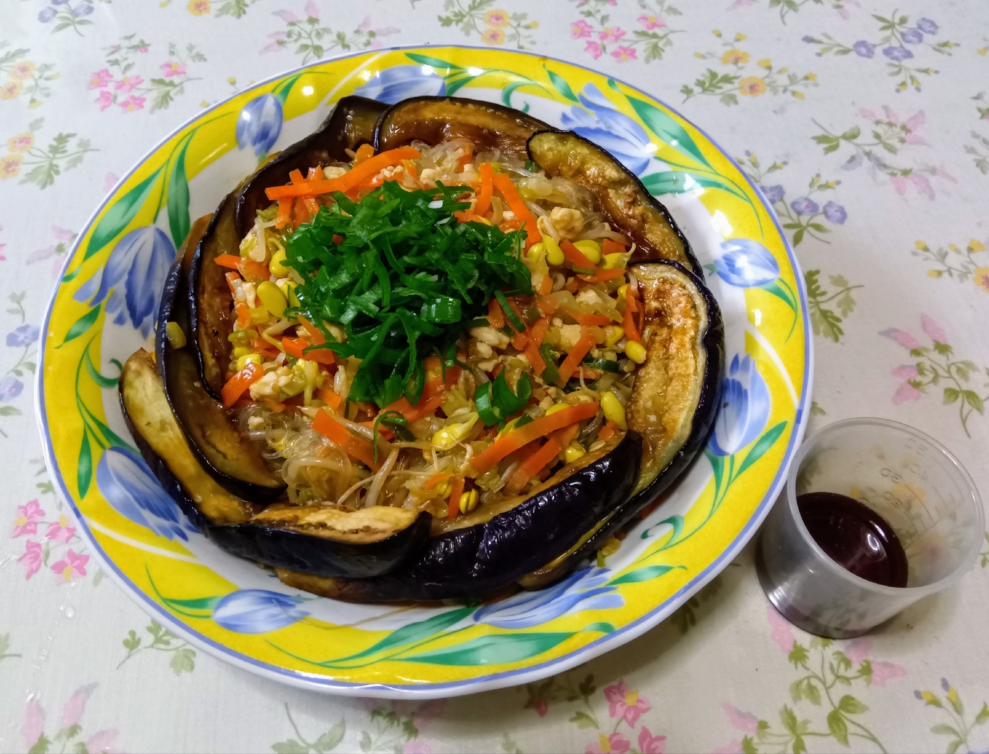 なすで飾った麻婆春雨