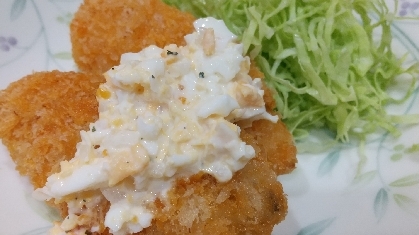 白身魚のフライにかけました☆  市販のものを買ってもいつも使いきれないので助かりました♪