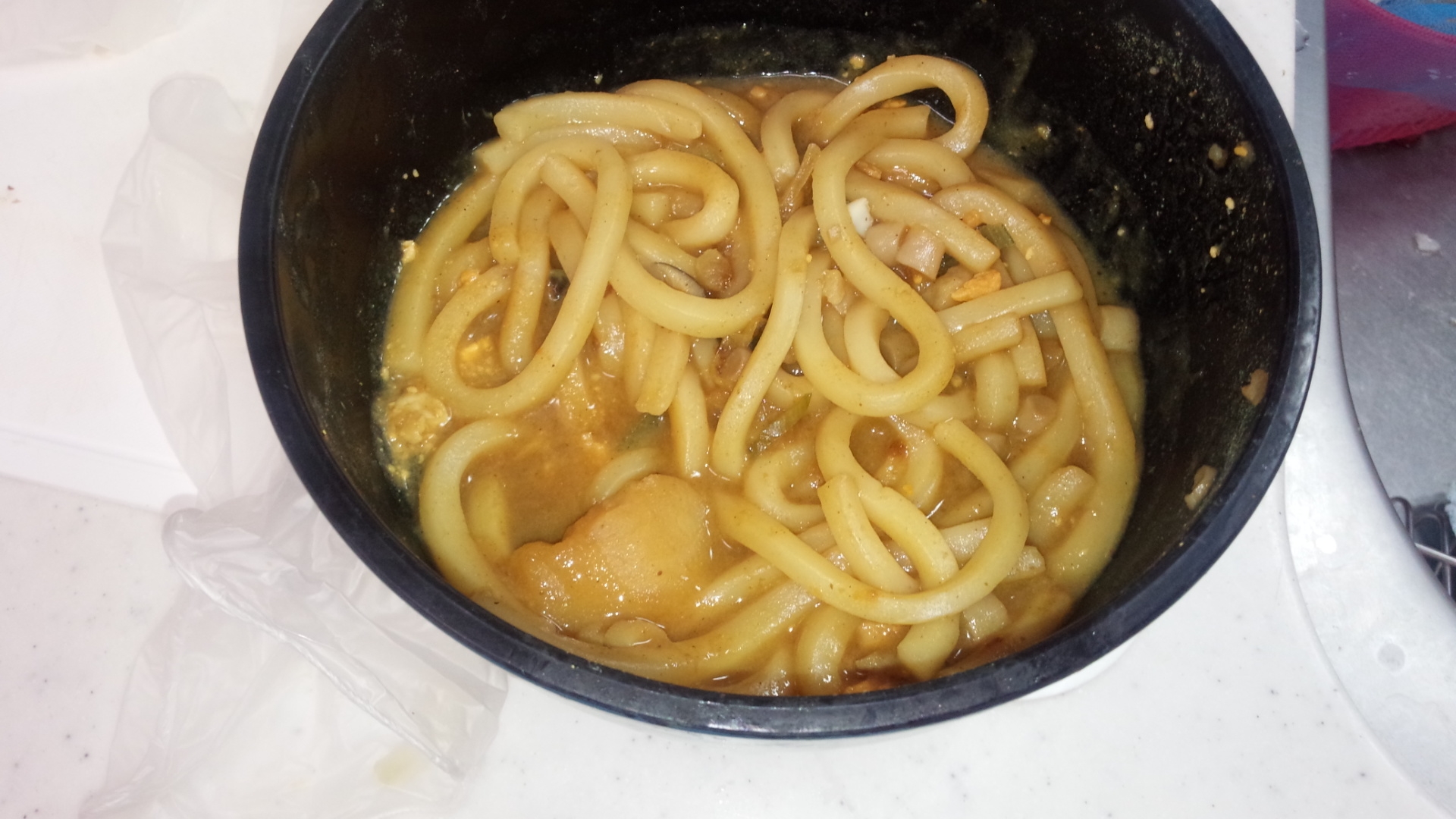 煮物の煮汁でカレーうどん