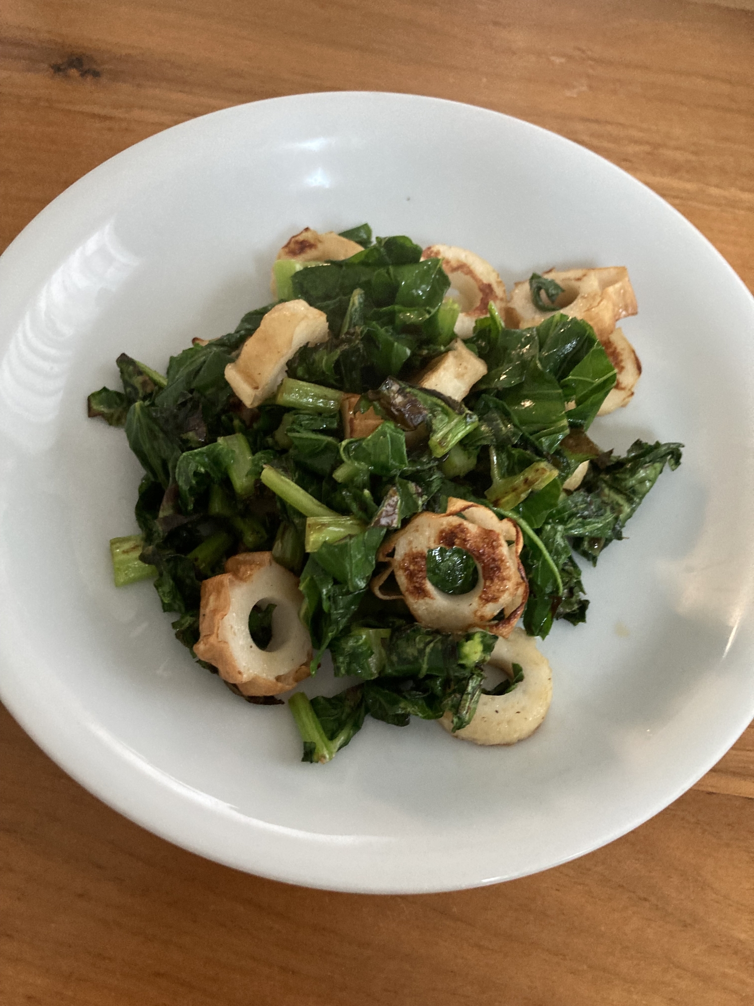 ほうれん草とちくわの炒め物