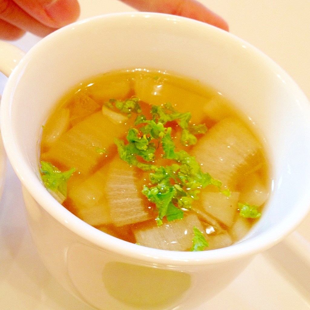 簡単オニオンコンソメスープ さっぱり美味しいよ レシピ 作り方 By 青色カエル 楽天レシピ