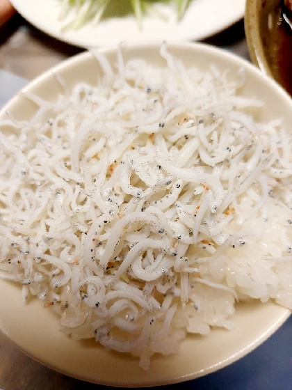 ランチにシラスご飯