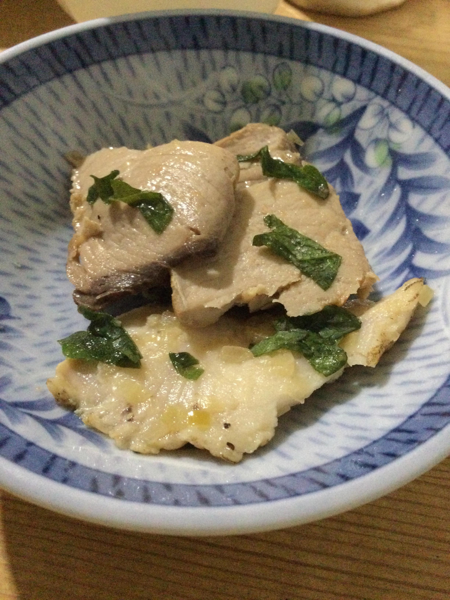 鰹と鯛のにんにく大葉焼き♪