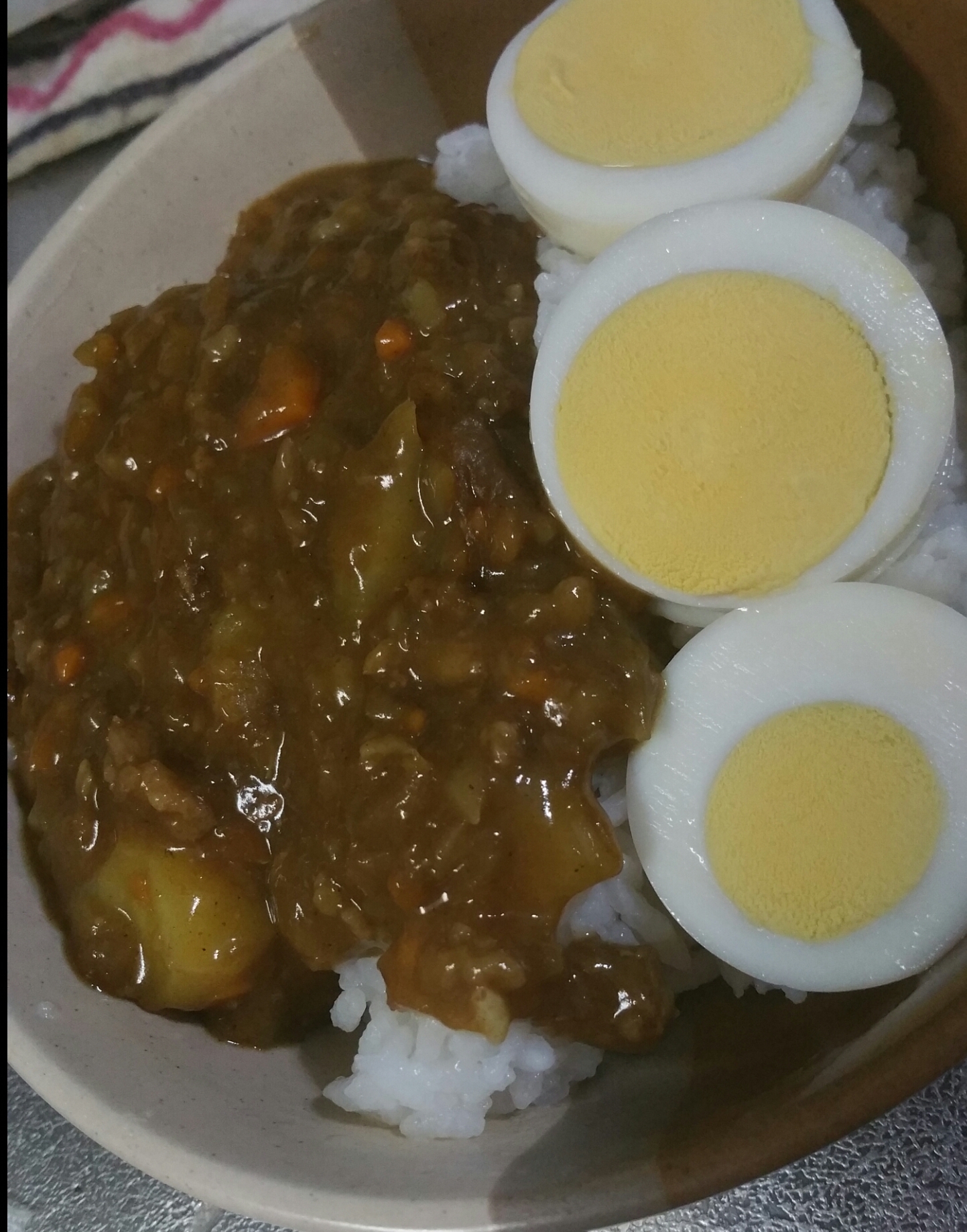 フライパンでキーマカレー