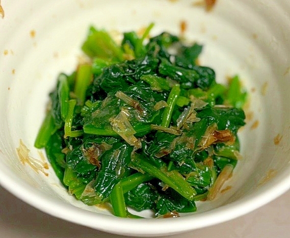 【副菜】ほうれん草2株で作る☆めんつゆおひたし