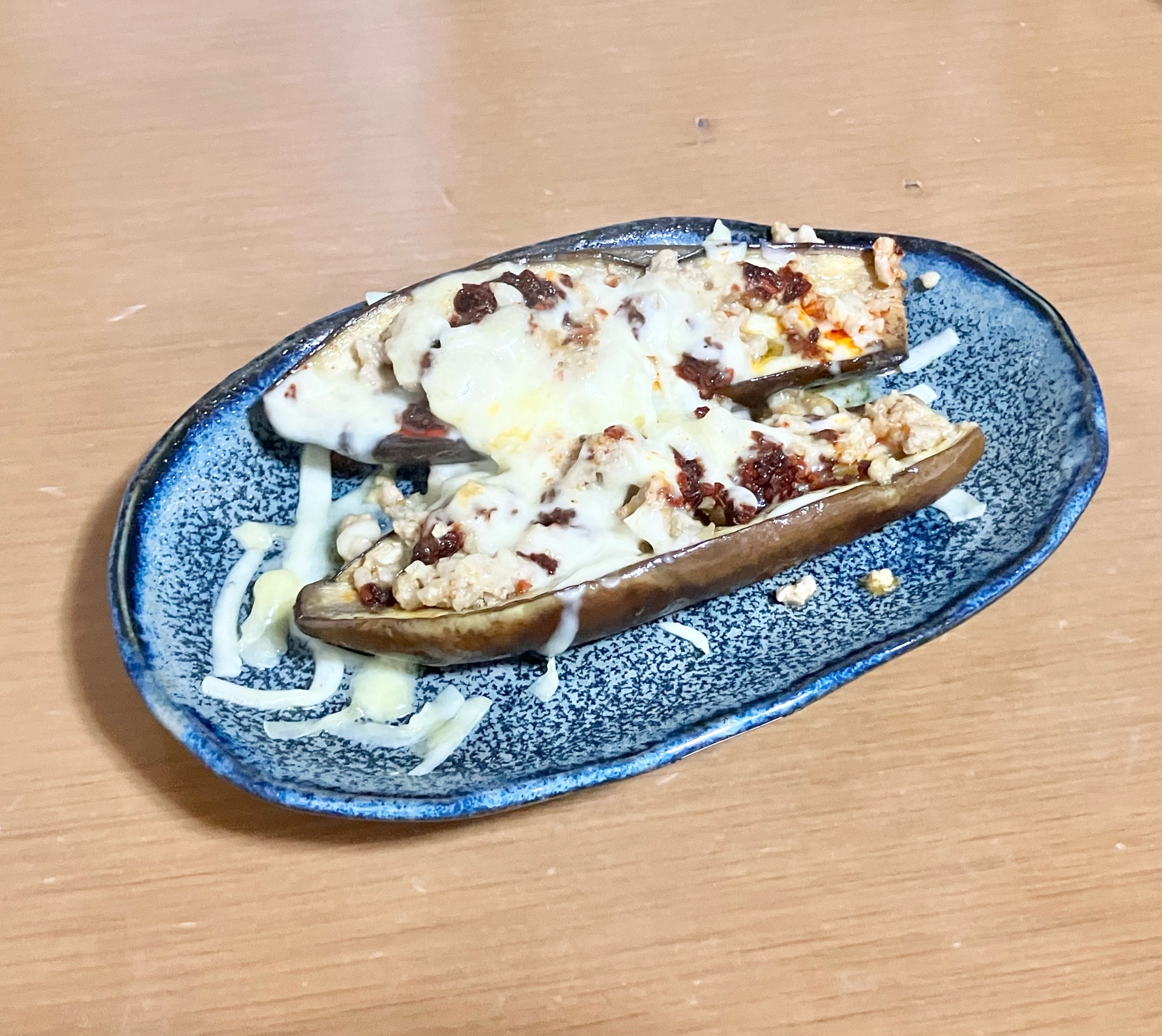 簡単☆茄子のひき肉炒めのせ