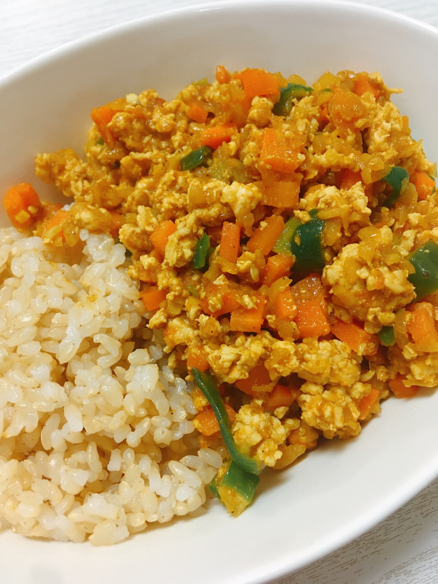 鶏ひき肉でキーマカレー