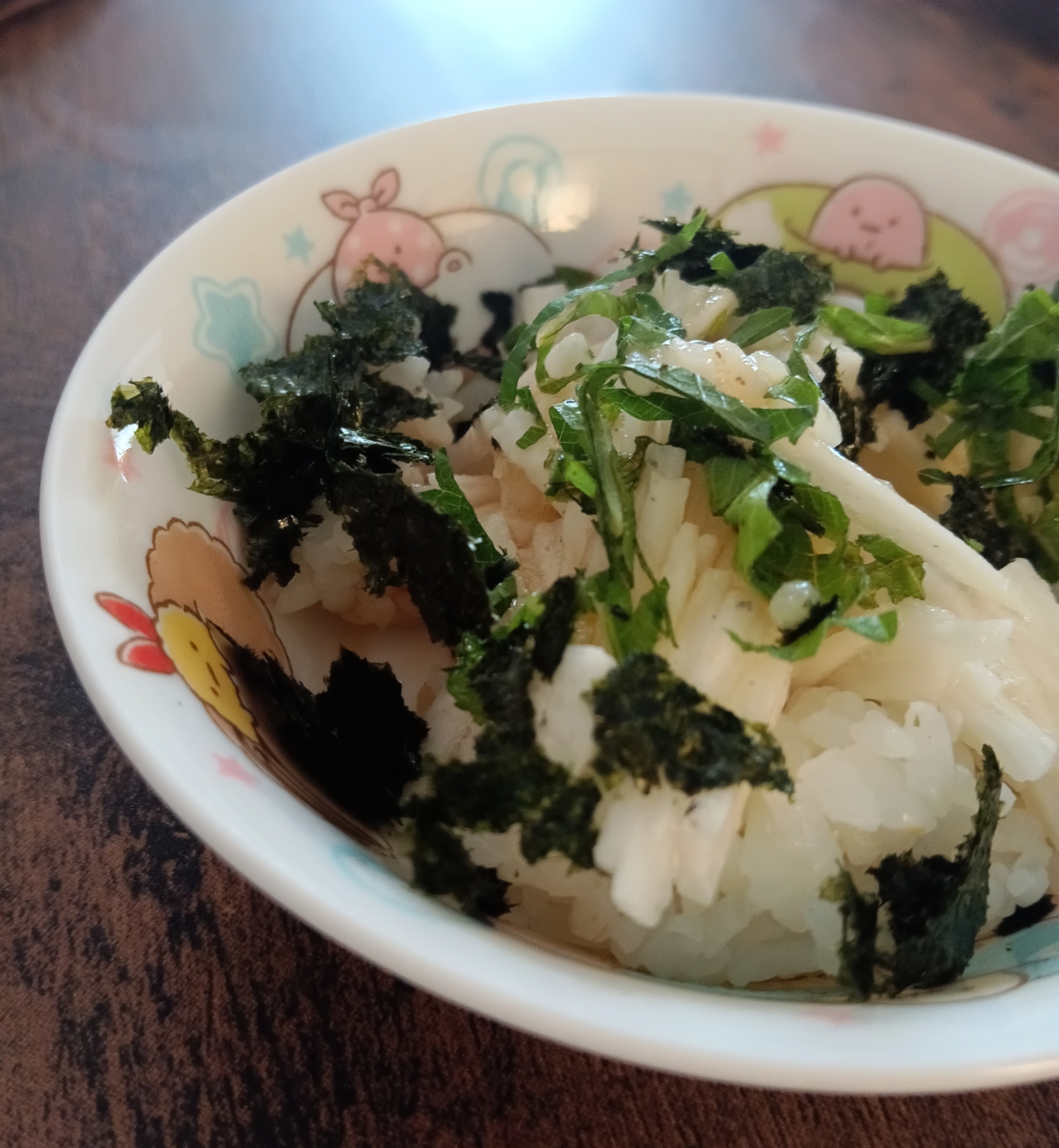 夏バテでも食べやすい千切り長芋の青じそご飯