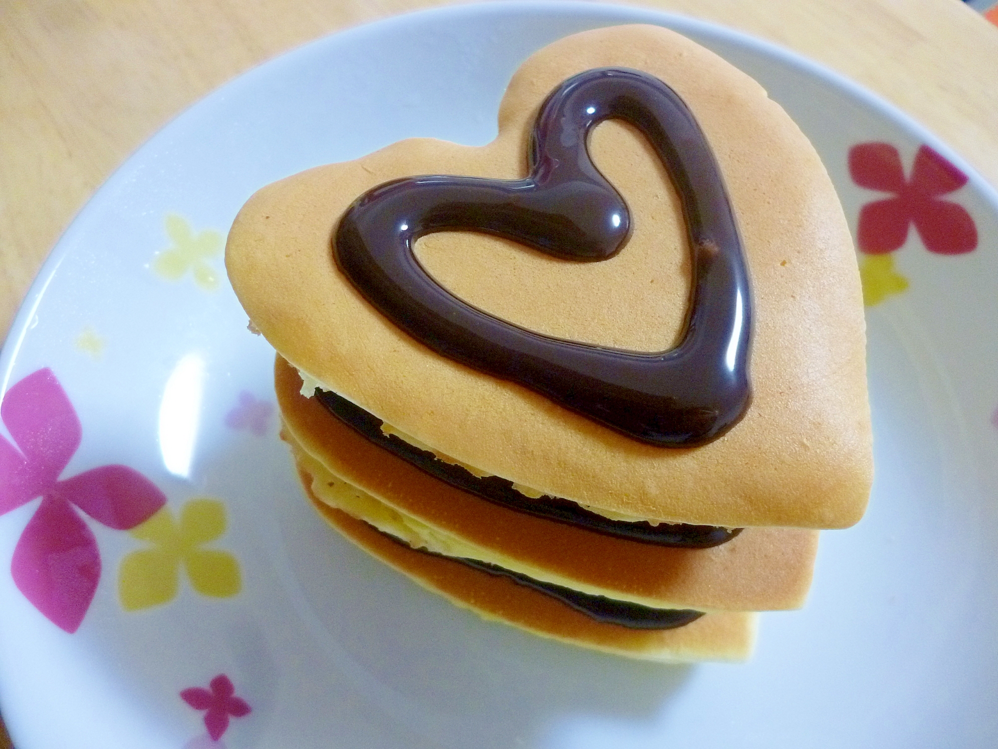 HMで★ハート型パンケーキ バレンタインにも♪