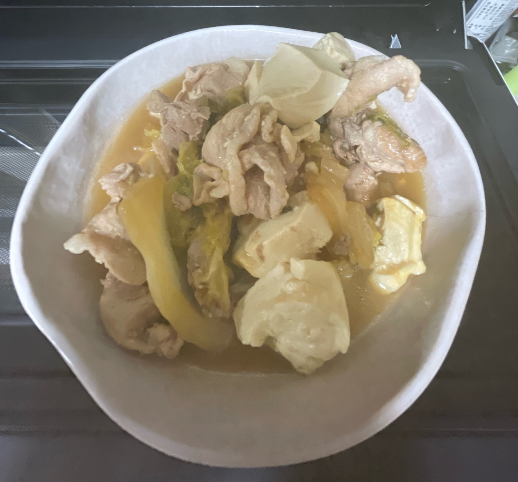豚肉白菜白ねぎ和風生姜煮込み✨