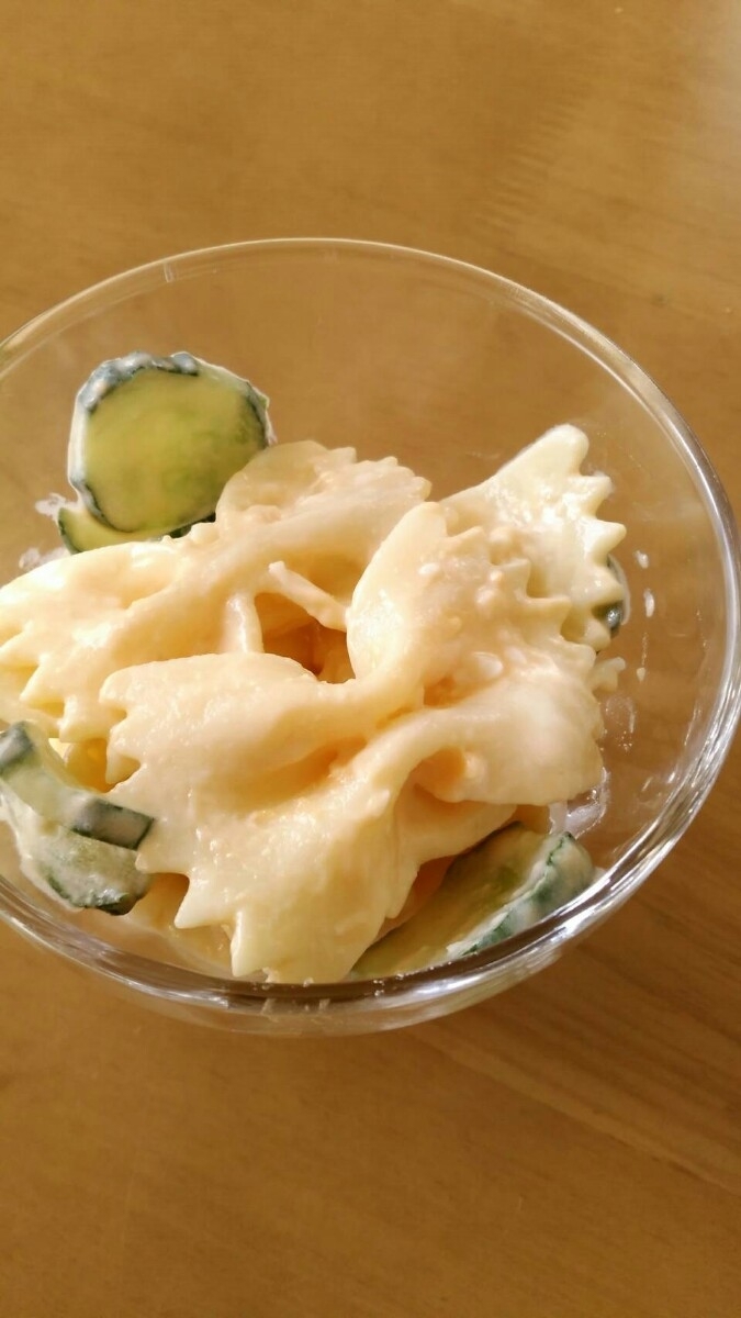 キュート リボン型のマカロニサラダ レシピ 作り方 By ハナッコ 楽天レシピ