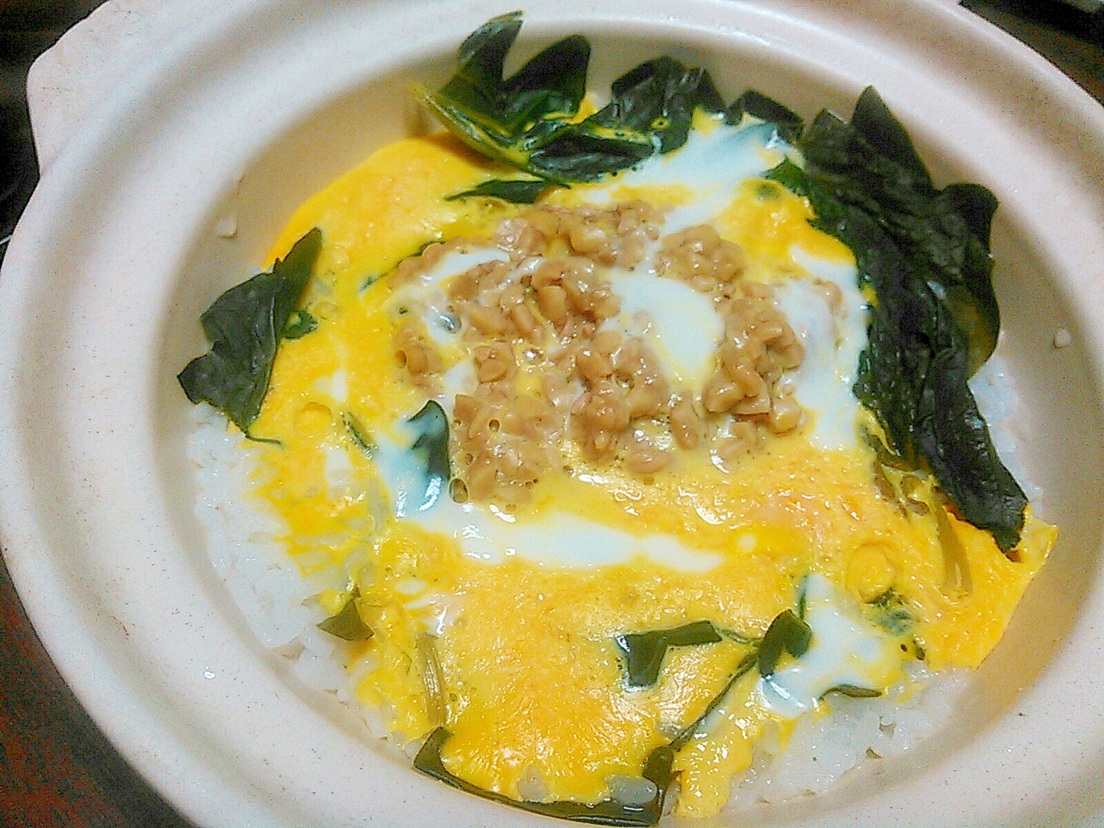 ほうれん草 納豆のヘルシー卵おじや レシピ 作り方 By あけぼのマジック 楽天レシピ