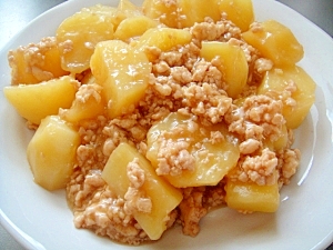 じゃがいもの鶏そぼろあん煮 レシピ 作り方 By Mint74 楽天レシピ