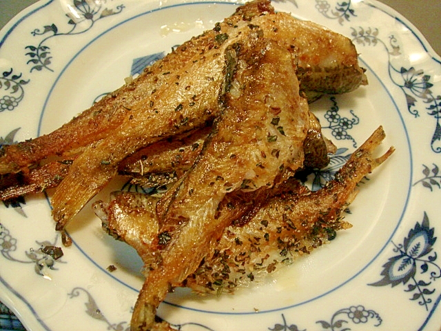 ハタハタのオリーブ油焼き