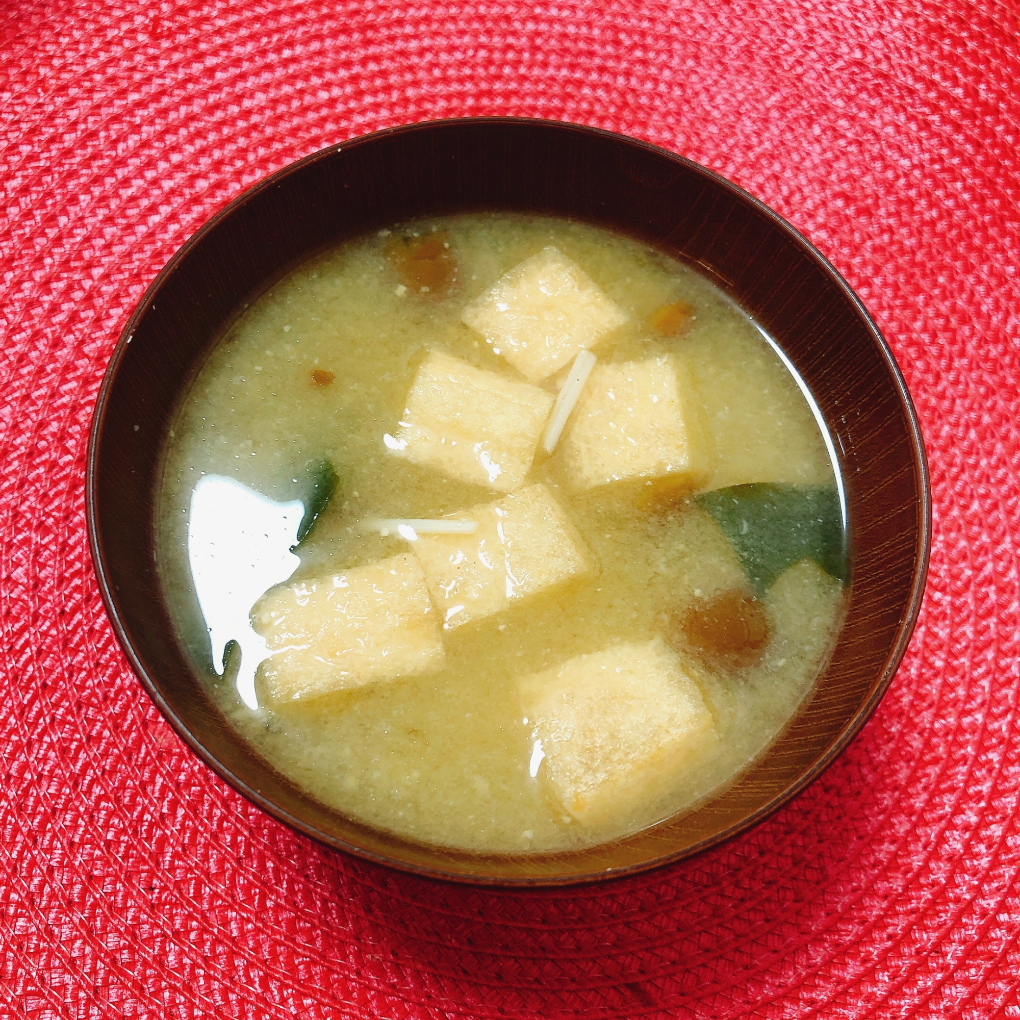 なめこえのき油揚げお味噌汁