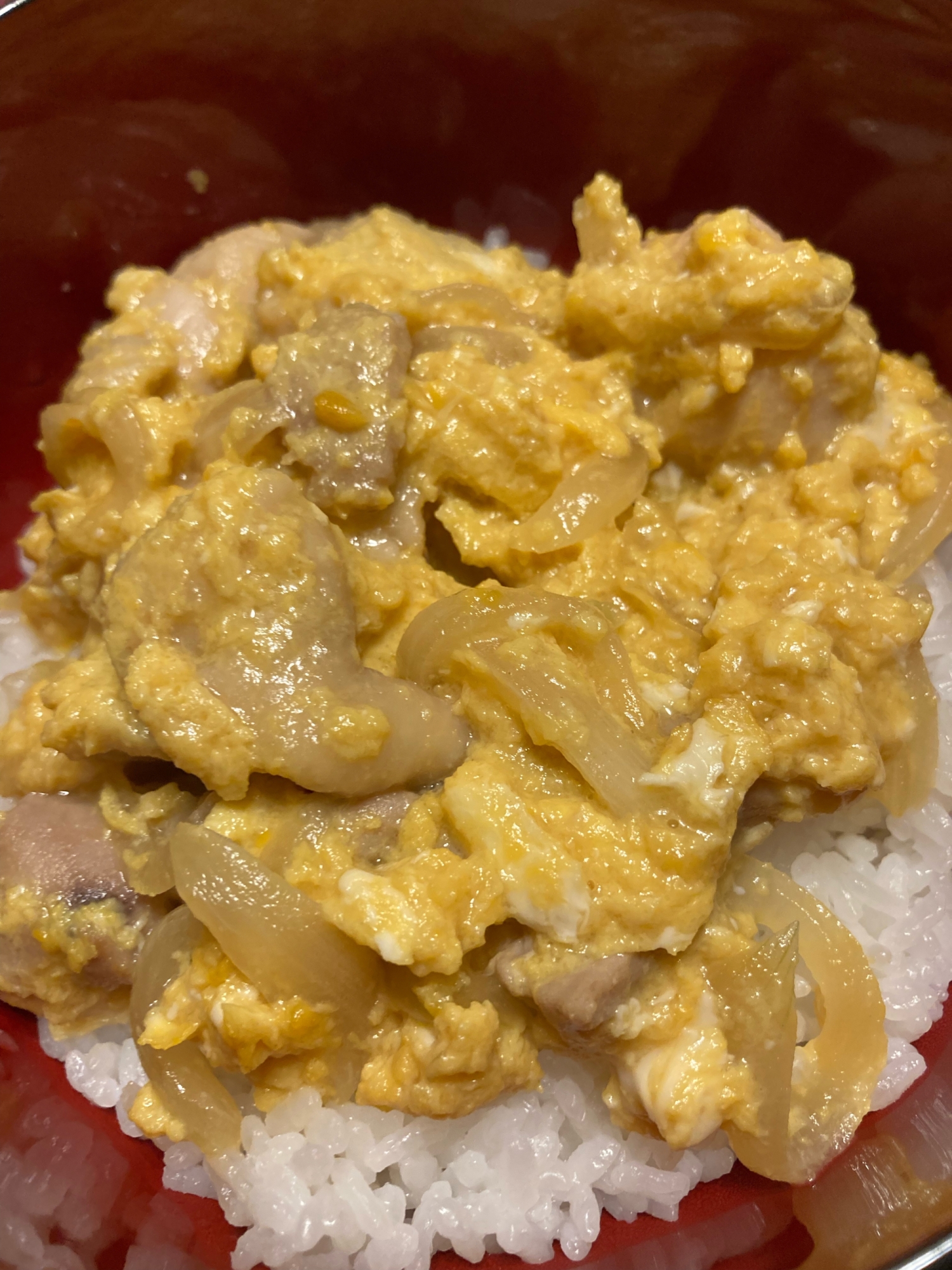 隠し味に味噌入り親子丼