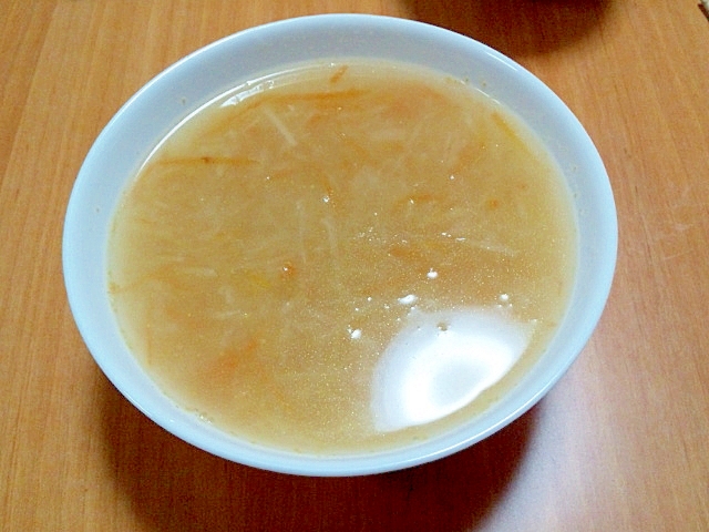 千切り野菜スープ