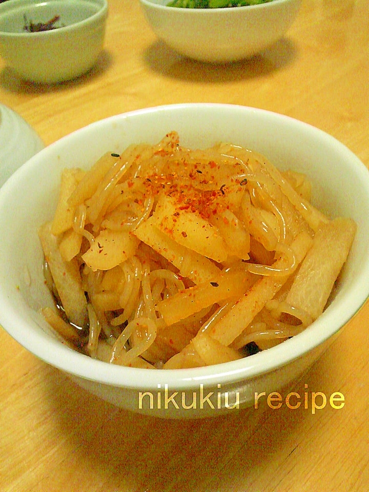 簡単おいしい！しらたき大根じゃがいも油抜ききんぴら レシピ・作り方