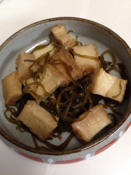 厚揚げと切り昆布の煮物