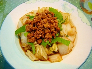 甘酢白菜と肉味噌和え