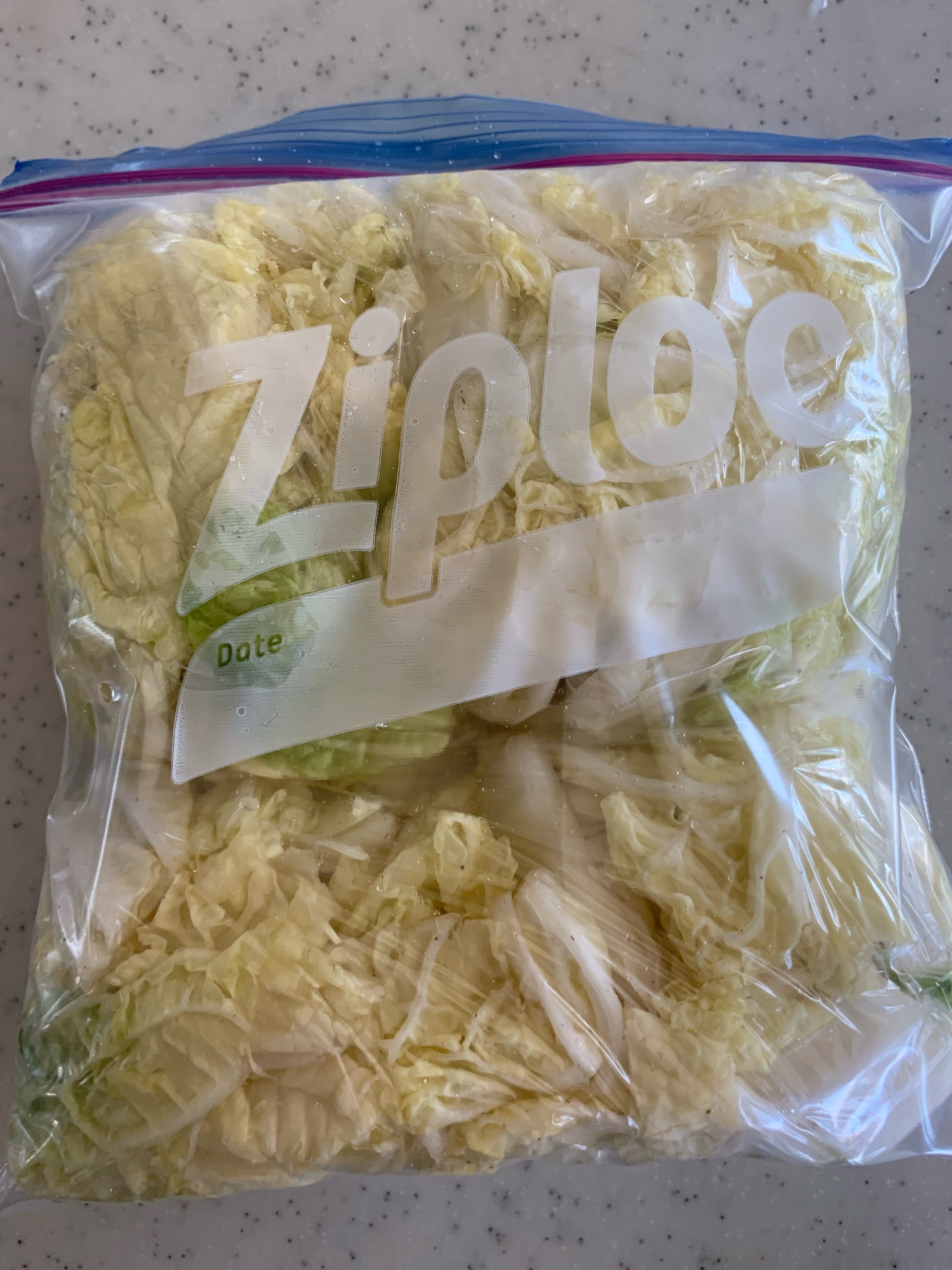 白菜の冷凍保存(おひたし)