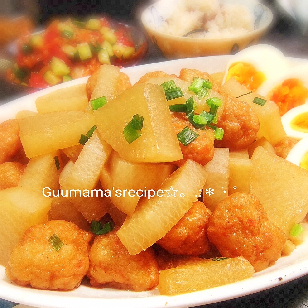 バター醤油がいい♡大根とさつま揚げのバター醤油煮