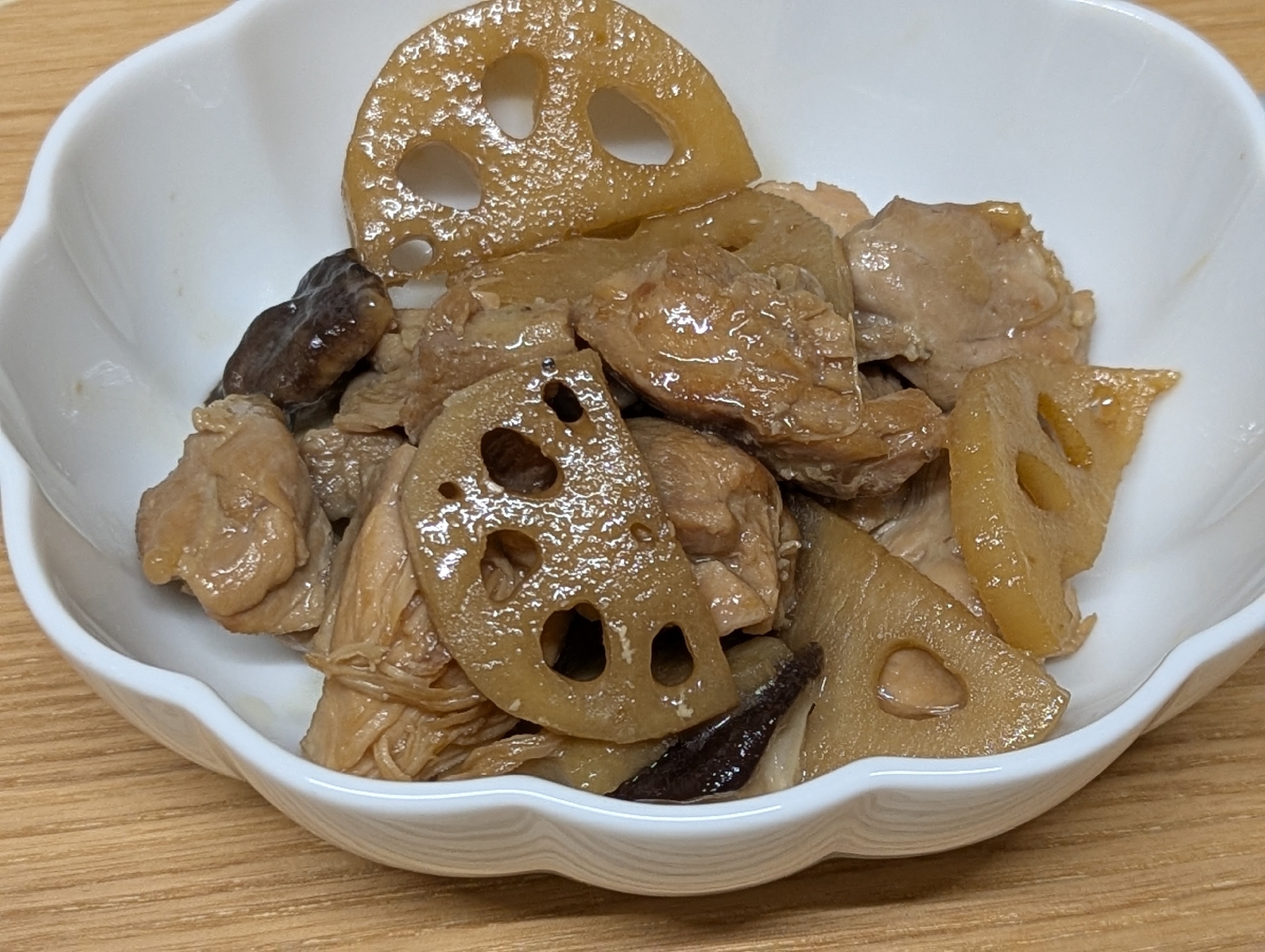 れんこんと鶏もも肉の煮物